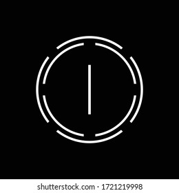 Initial Letter I Logo With Creative Luxury Typography Vector Template. Abstract Circle Letter I Logo Design