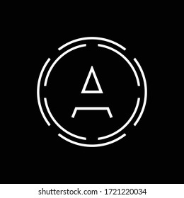 Initial Letter A Logo With Creative Luxury Typography Vector Template. Abstract Circle Letter A Logo Design