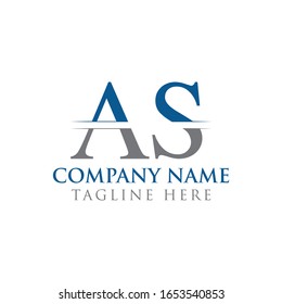 Logotipo de carta AS inicial con plantilla de vectores de tipografía empresarial moderna y creativa. Diseño del logotipo Creative Abstract Letter AS