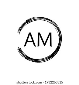 Initial AM Letter Logo With Creative Modern Business Typography Vector Template. Creative Letter AM Logo Vector.