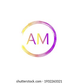 Initial AM Letter Logo With Creative Modern Business Typography Vector Template. Creative Letter AM Logo Vector.