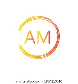 Initial AM Letter Logo With Creative Modern Business Typography Vector Template. Creative Letter AM Logo Vector.