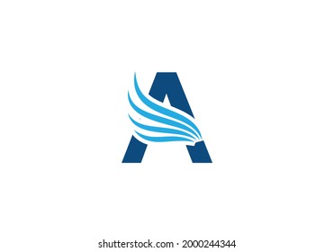 Initial A Letter Logo With Creative Modern Business Typography Vector Template. Falcon Logo Concept