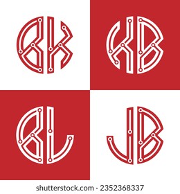 Initial Letter Logo Creative Typography Vector Template. Digital Abstract Letter Logo Design