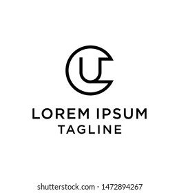 initial letter logo CU, UC logo template