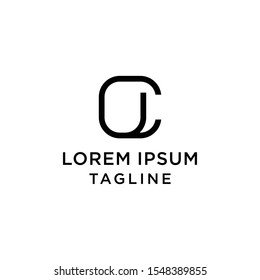 initial letter logo CU, UC logo template