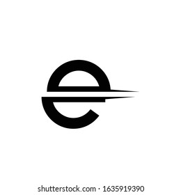 Initial letter logo cut into two parts