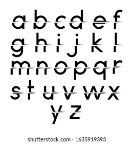 Initial letter logo cut into two parts
