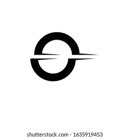 Initial letter logo cut into two parts
