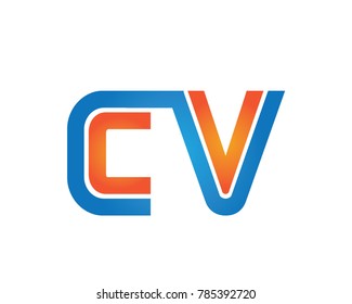 initial letter logo cv, zc, z inside c rounded lowercase blue orange