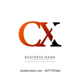 initial letter logo CX colored red and black, Vector logo design template elements for your business or company identity