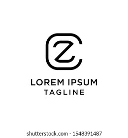 initial letter logo CZ, ZC logo template