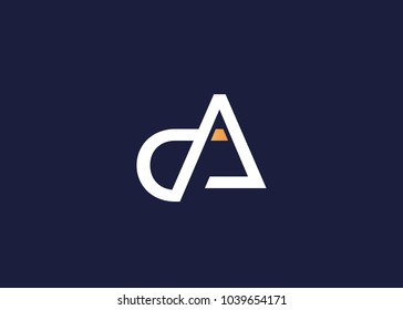 initial letter logo da, ad, logo template