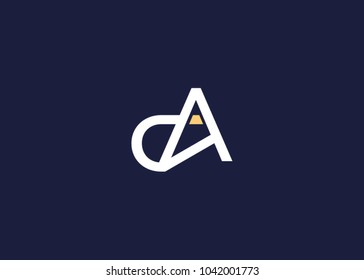 initial letter logo da, ad, logo template