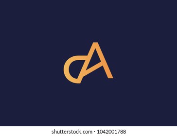 initial letter logo da, ad, logo template