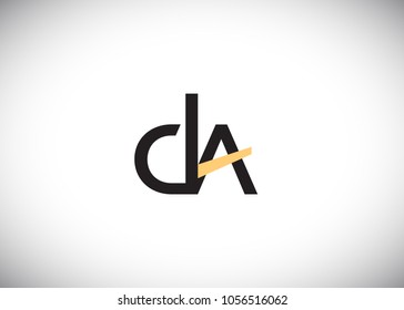 initial letter logo da, ad, logo template