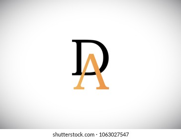 initial letter logo DA, AD, logo template