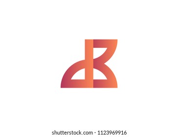 initial letter logo DB, logo template