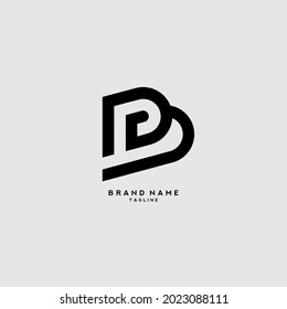 initial letter logo db, logo template