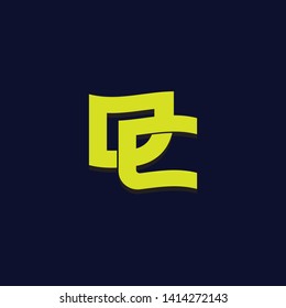 Initial letter logo DC with modern style vector