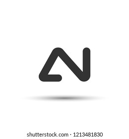 Initial AN Letter Logo Design