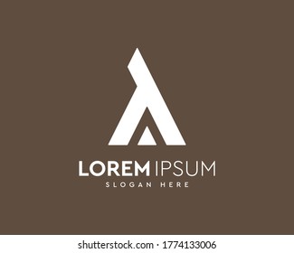 initial letter A logo design 