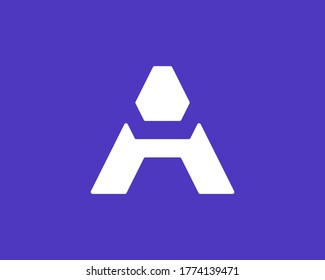initial letter A logo design