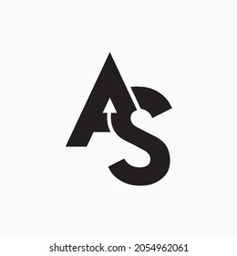 initial letter AS logo design