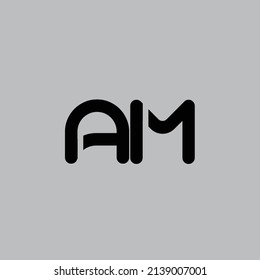 Initial letter AM logo design
