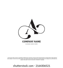 initial letter A logo design