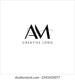 AM initial  letter logo design