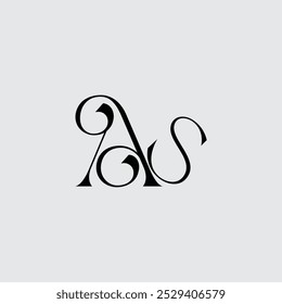 Initial letter As logo design