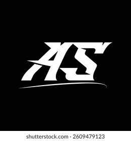 Initial letter AS logo design 