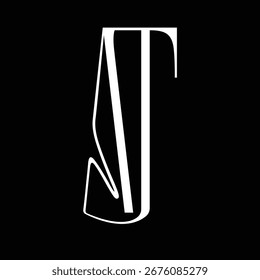 Anfangsbuchstabe AT-Logo-Design 
