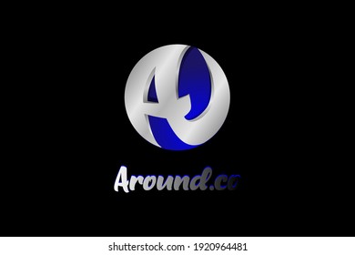 Initial letter A logo design. 3 dimensional for business and company identity