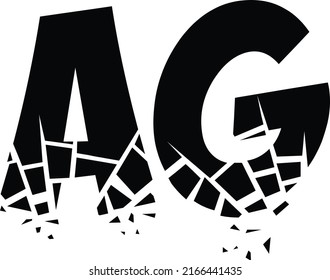 Diseño del logotipo de la letra inicial ap ao am ac ae ad aj ag al af