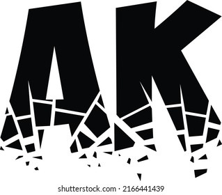 Diseño del logotipo de la letra inicial ap ao am ac ae ad aj ag al af