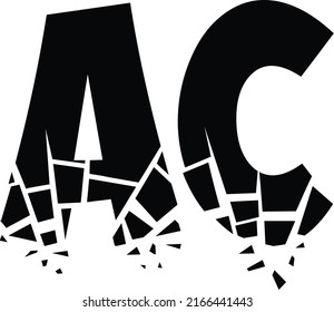 Diseño del logotipo de la letra inicial ap ao am ac ae ad aj ag al af