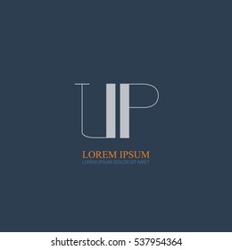 initial letter Up logo design for company identity