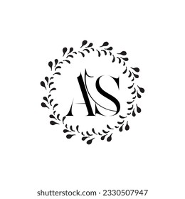 Initial letter AS logo design creative modern symbol icon monogram