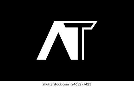 Initial Letter AT Logo Design. AT Logo Design. Creative And Modern AT logo.