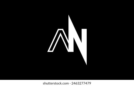 Initial Letter AN Logo Design. AN Logo Design. Creative And Modern AN logo.