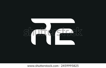 Initial Letter RE Logo Design. RE Logo Design. Creative And Modern RE logo.