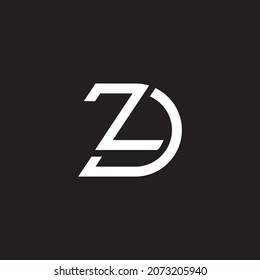 initial letter logo design DZ , ZD