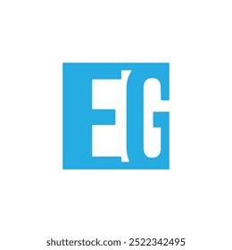 Diseño inicial del logotipo de la letra de EG, Vector del logotipo de la letra de EG
