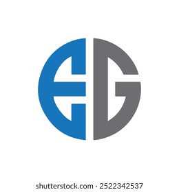 initial eg letter logo design, ge letter logo vector