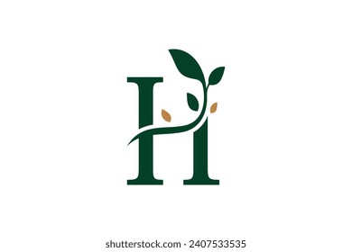 initial letter logo design h letter stylish and elegant