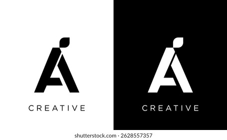 A Initial Letter Logo Design Icon Vector Template Element 