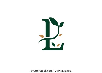diseño del logotipo de la letra inicial l letra elegante