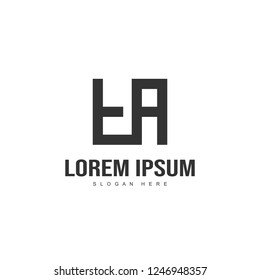Initial letter logo design. minimal letter logo template